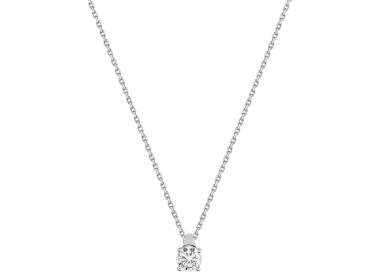 Collier diamant 0.30 Or Blanc 750