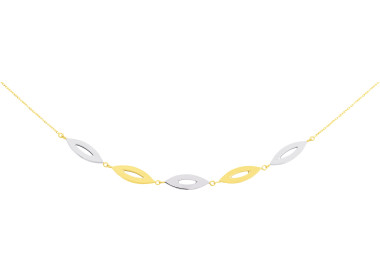 Collier Or Jaune et blanc Or 750 42cm