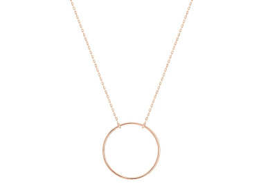 Collier anneau Or Rose 750 42cm