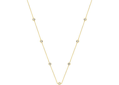 Collier oxyde(s) de zirconium Or Jaune 750 42cm