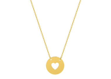 Collier motif coeur Or Jaune 750 40cm