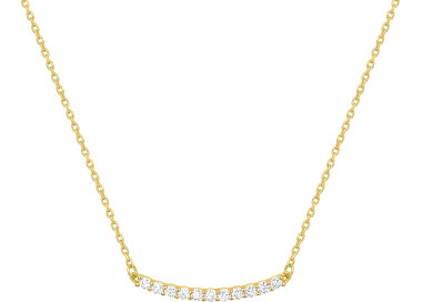 Collier oxyde(s) de zirconium Or Jaune 750