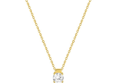 Collier oxyde(s) de zirconium Or Jaune 750