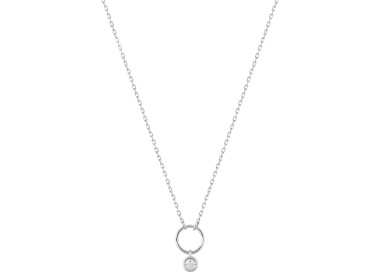 Collier diamant 0.06ct Or Blanc 750