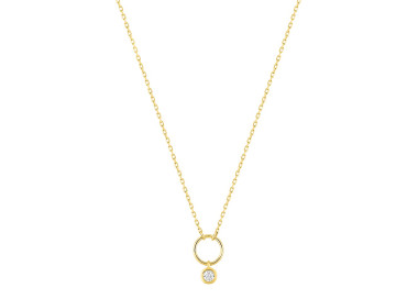 Collier diamant 0.06ct Or Jaune 750