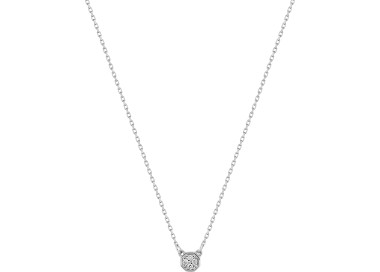 Collier diamant 0.03ct Or Blanc 750