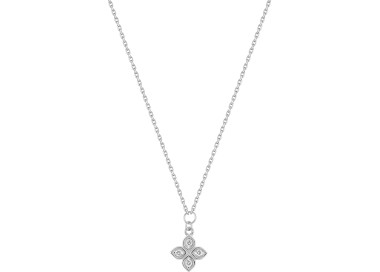 Collier diamant 0.05ct Or Blanc 750