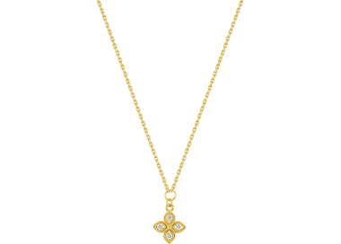 Collier diamant 0.05ct Or Jaune 750