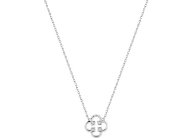 Collier diamant 0.01ct Or Blanc 750