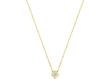 Collier oxyde(s) de zirconium Or Jaune 750