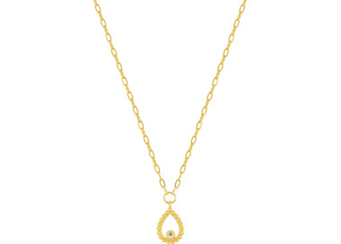 Collier oxyde(s) de zirconium Or Jaune 750