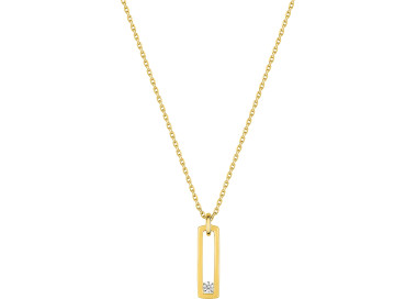 Collier diamant 0.04ct Or Jaune 750