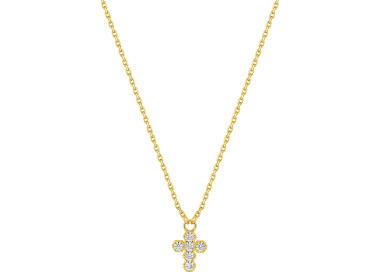 Collier oxyde(s) de zirconium Or Jaune 750