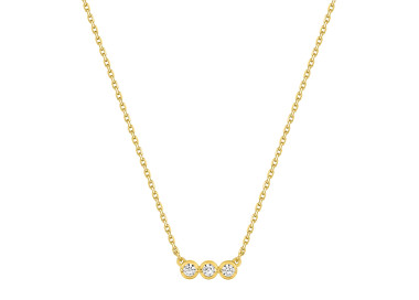 Collier oxyde(s) de zirconium Or Jaune 750