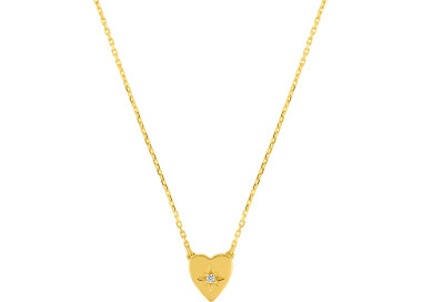 Collier oxyde(s) de zirconium Or Jaune 750