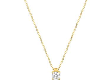 Collier diamant 0.25ct Or Jaune 750