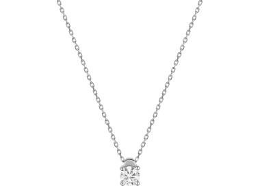 Collier diamant 0.25ct Or Blanc 750