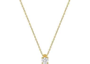 Collier diamant 0.25ct Or Jaune 750