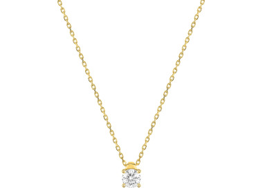 Collier diamant 0.20ct Or Jaune 750