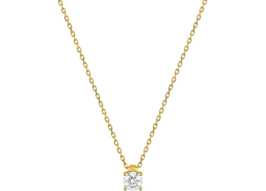 Collier diamant 0.20ct Or Jaune 750