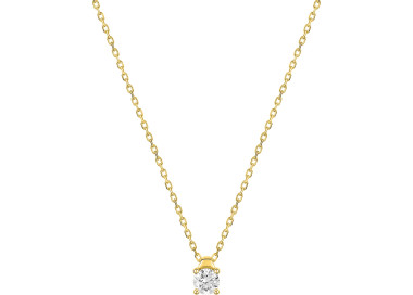 Collier diamant 0.15ct Or Jaune 750