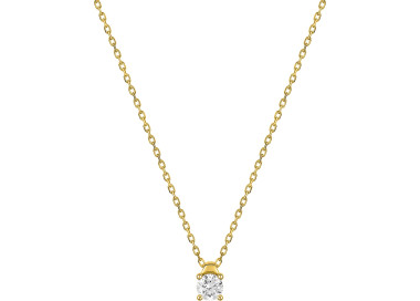 Collier diamant 0.15ct Or Jaune 750