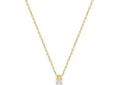 Collier diamant 0.10ct Or Jaune 750