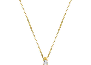 Collier diamant 0.10ct Or Jaune 750