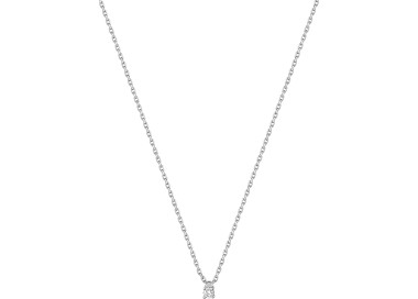 Collier diamant 0.05ct Or Blanc 750