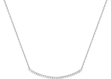 Collier diamant 0.11ct Or Blanc 750