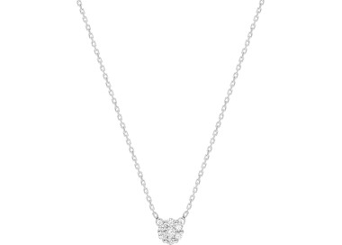 Collier diamant 0.15ct Or Blanc 750 42cm