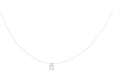 Collier diamant 0.18ct Or Blanc 750 42cm