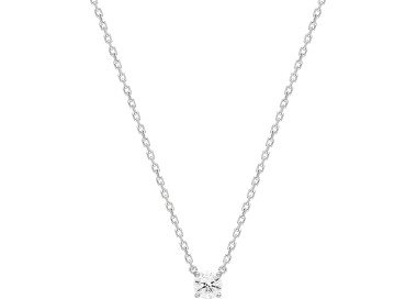 Collier diamant 0.14ct Or Blanc 750 42cm