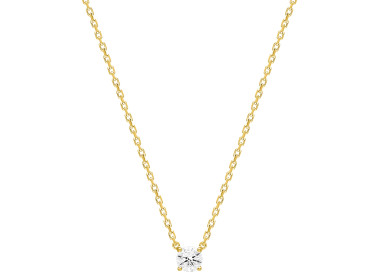 Collier diamant 0.14ct Or Jaune 750 42cm