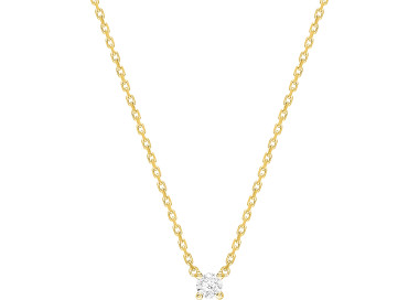 Collier diamant 0.08ct Or Jaune 750 42cm