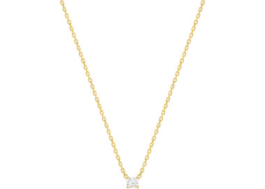 Collier diamant 0.08ct Or Jaune 750 42cm