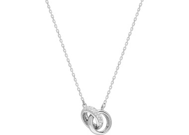 Collier diamant 0.15ct Or Blanc 750 42cm