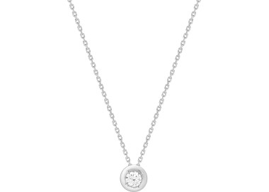 Collier diamant 0.18ct Or Blanc 750 42cm