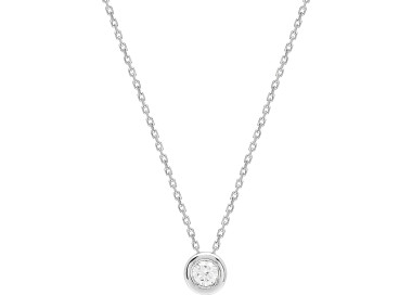 Collier diamant 0.14ct 42cm