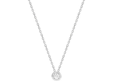 Collier diamant 0.08ct 42cm