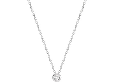 Collier diamant 0.04ct 42cm