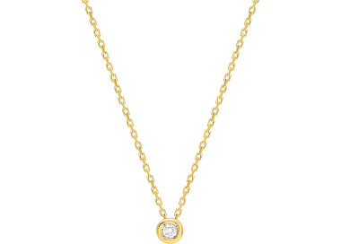 Collier diamant 0.04ct 42cm