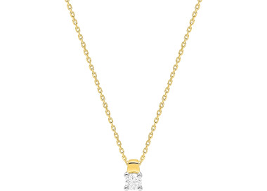 Collier diamant 0.18ct 42cm