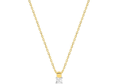 Collier diamant 0.08ct 42cm