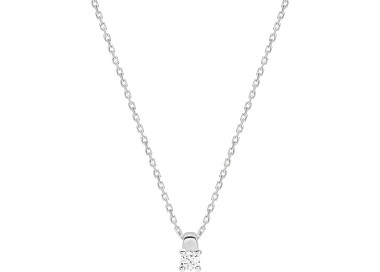 Collier diamant 0.08ct 42cm