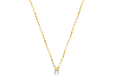 Collier diamant 0.04ct 42cm