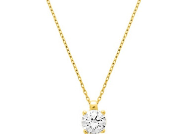 Collier pendentif oxyde(s) de zirconium Or Jaune 750 42cm