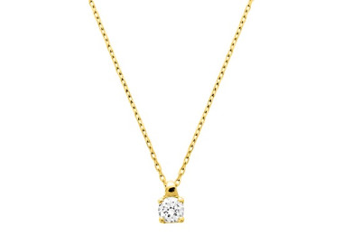 Collier pendentif oxyde(s) de zirconium Or Jaune 750 42cm