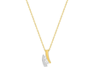 Collier diamant 0.09ct 42cm