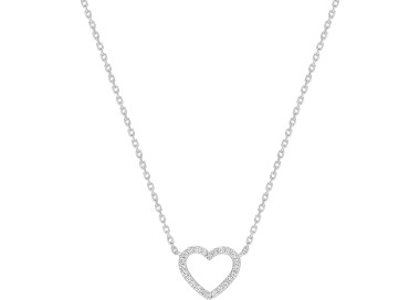 Collier diamant 0.06ct Or Blanc 750 42cm